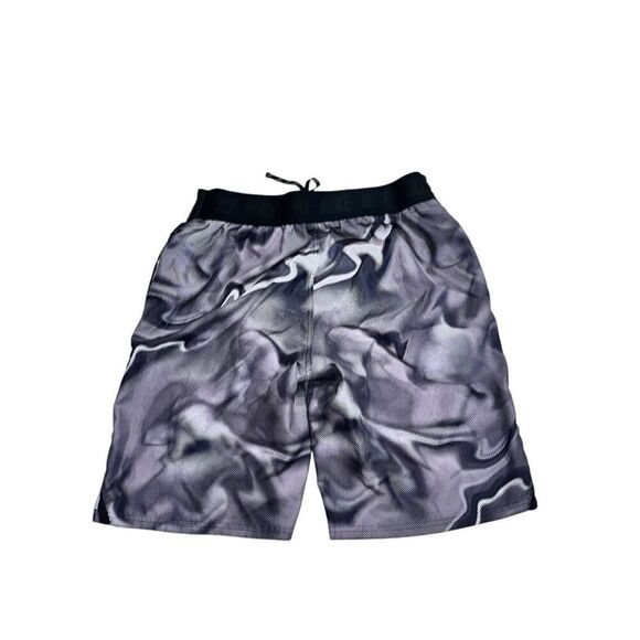 Nice Nike Black Grey Psychedelic Wave ￼Board Shorts Swim Trunks Pockets Size Med - Picture 3 of 8